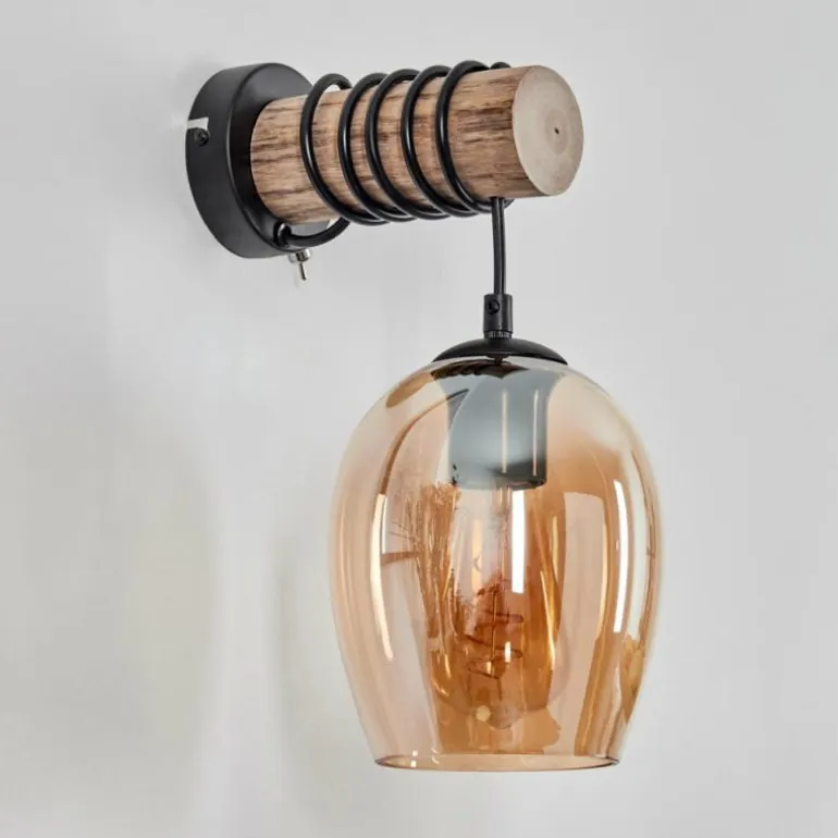 Vevino Boule lumineuse, Applique murale Écru, Noir, 1 lumière