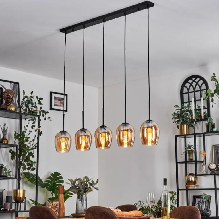 Vevino Suspension Ambre, 5 lumières