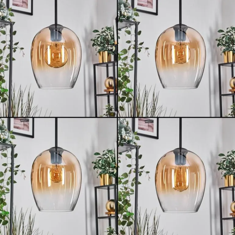 Vevino Suspension Ambre, Clair, 3 lumières