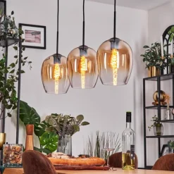 Vevino Suspension Ambre, Clair, 3 lumières