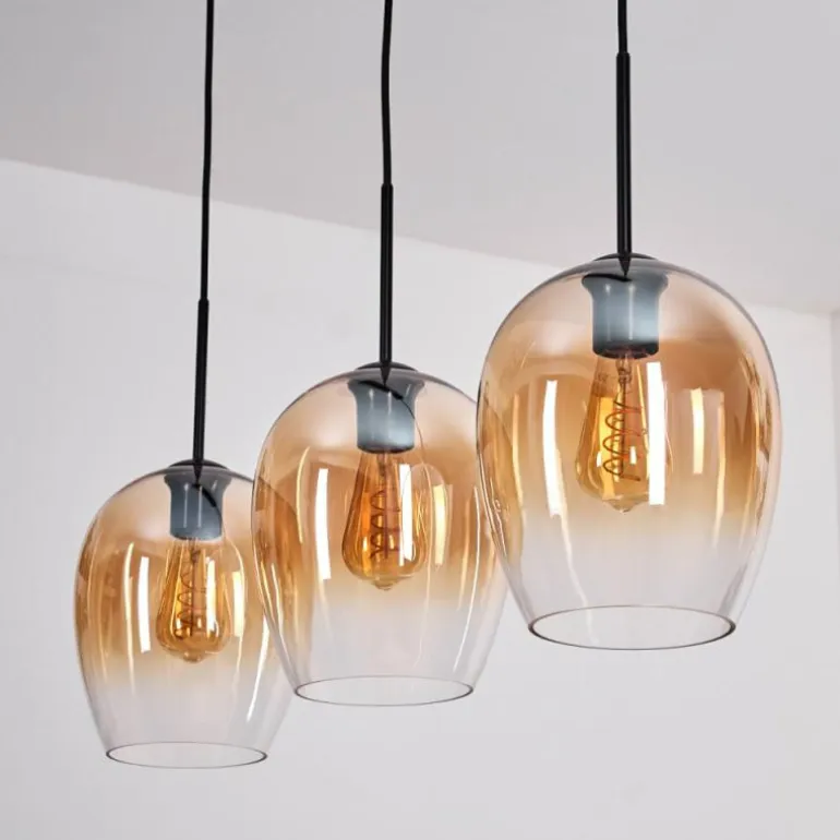 Vevino Suspension Ambre, Clair, 3 lumières