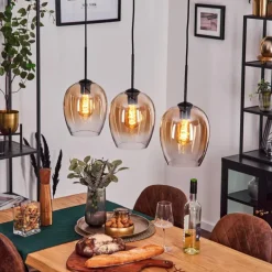 Vevino Suspension Ambre, Clair, 3 lumières