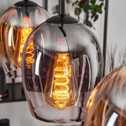 Vevino Suspension Ambre, Clair, Fumé, 3 lumières