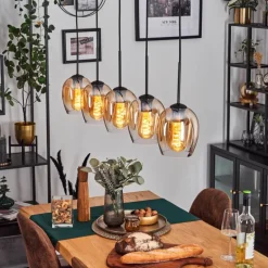 Vevino Suspension Ambre, Clair, 5 lumières