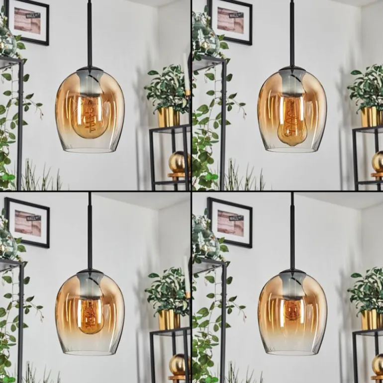 Vevino Suspension Ambre, Clair, 5 lumières