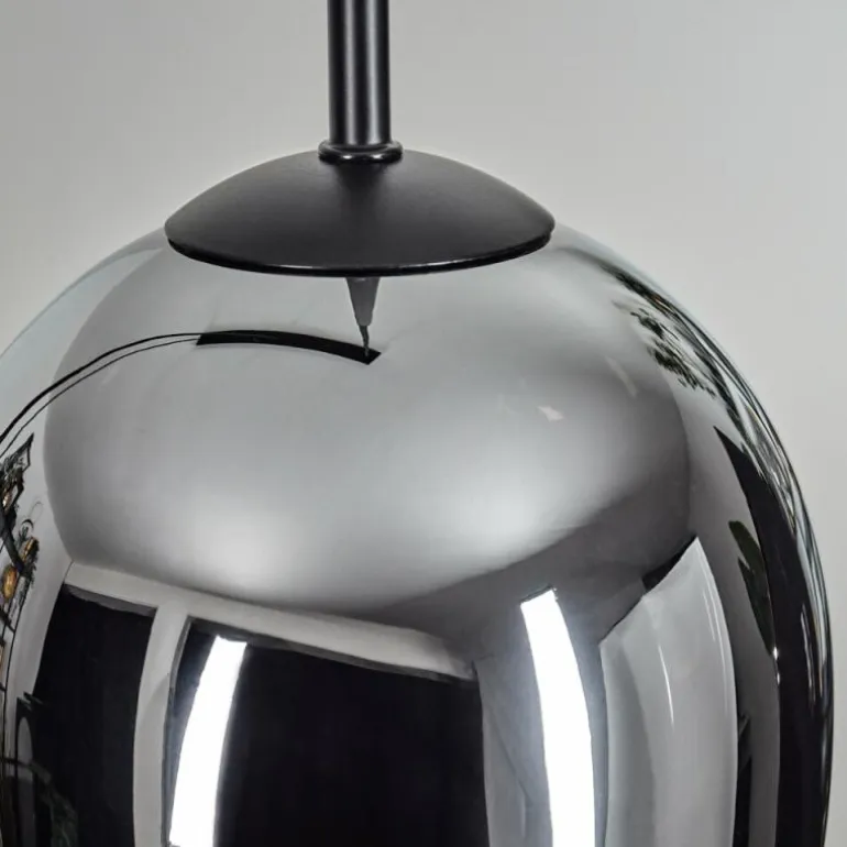 Vevino Suspension Ambre, Chrome, 5 lumières