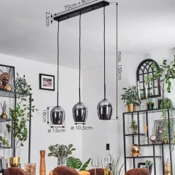Vevino Suspension Chrome, 3 lumières