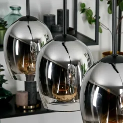 Vevino Suspension Chrome, Clair, 4 lumières
