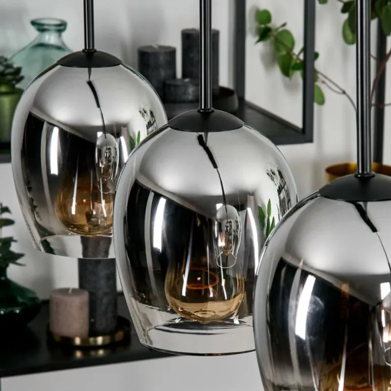 Vevino Suspension Chrome, Clair, 4 lumières
