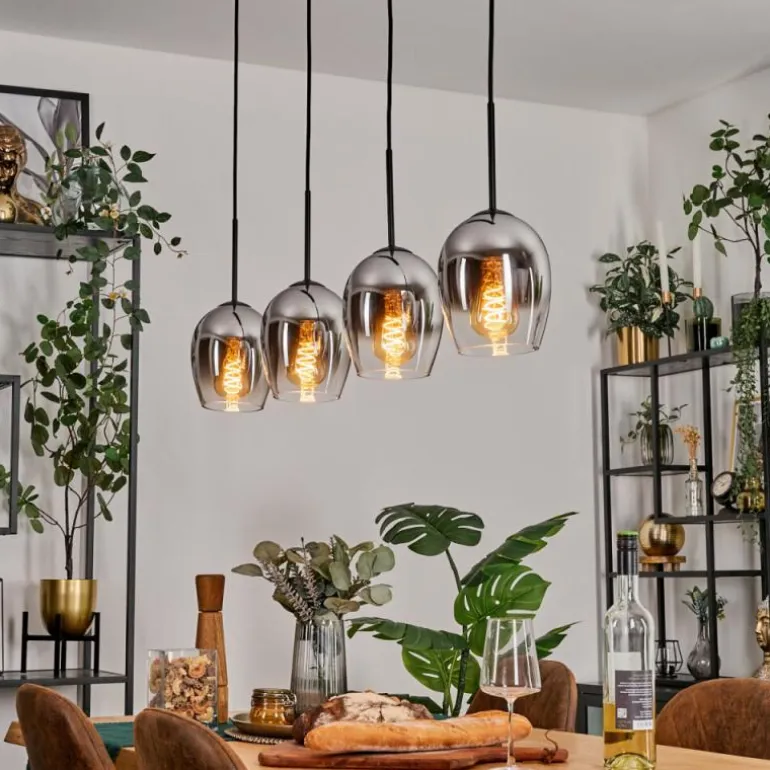 Vevino Suspension Chrome, Clair, 4 lumières