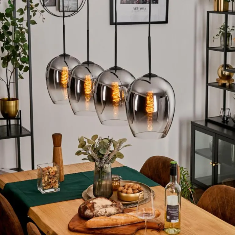 Vevino Suspension Chrome, Clair, 4 lumières