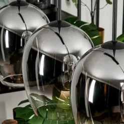 Vevino Suspension Chrome, Clair, 4 lumières