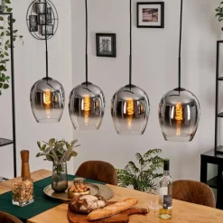 Vevino Suspension Chrome, Clair, 4 lumières
