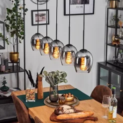 Vevino Suspension Chrome, Clair, 5 lumières