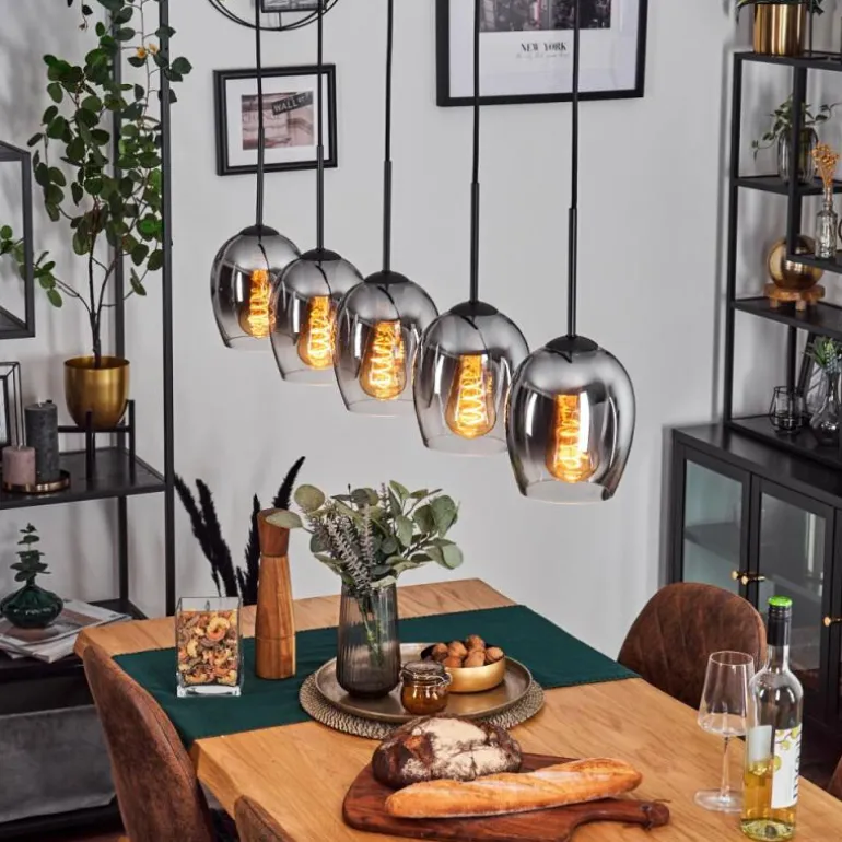 Vevino Suspension Chrome, Clair, 5 lumières