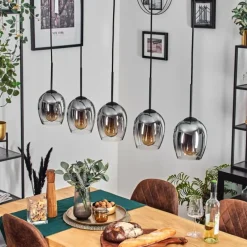 Vevino Suspension Chrome, Clair, 5 lumières
