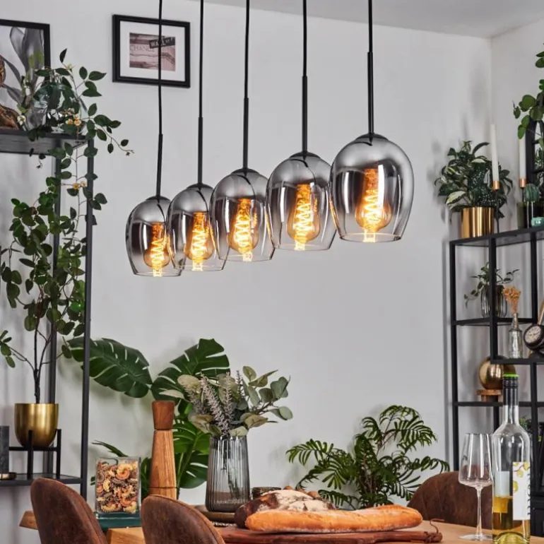 Vevino Suspension Chrome, Clair, 5 lumières