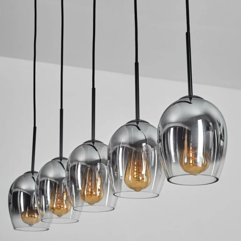 Vevino Suspension Chrome, Clair, 5 lumières