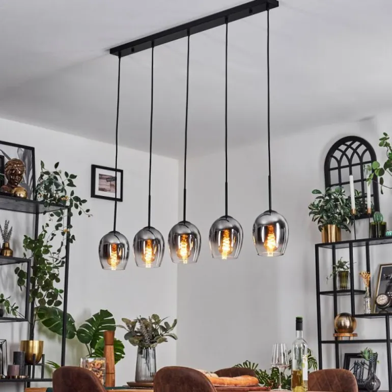 Vevino Suspension Chrome, Clair, 5 lumières
