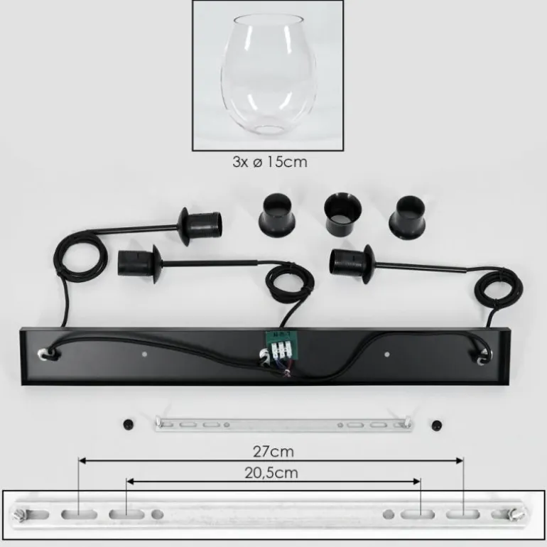 Vevino Suspension Clair, 3 lumières