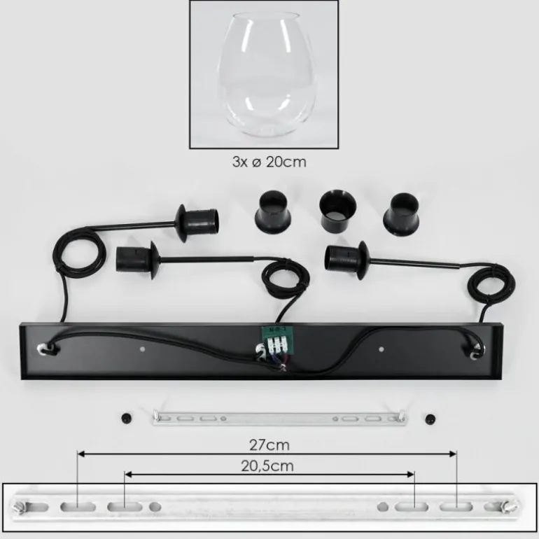 Vevino Suspension Clair, 3 lumières