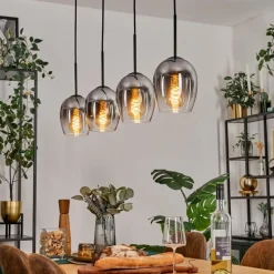 Vevino Suspension Clair, Fumé, 4 lumières