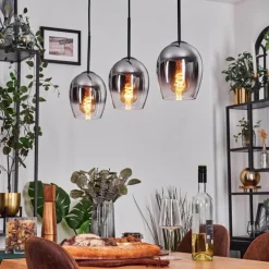 Vevino Suspension Noir, 3 lumières
