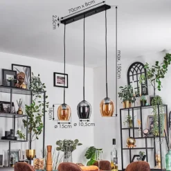 Vevino Suspension Noir, 3 lumières