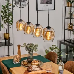 Vevino Suspension Noir, 4 lumières