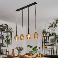 Vevino Suspension Noir, 4 lumières