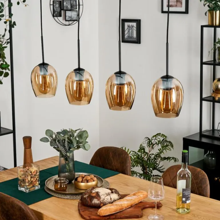 Vevino Suspension Noir, 4 lumières