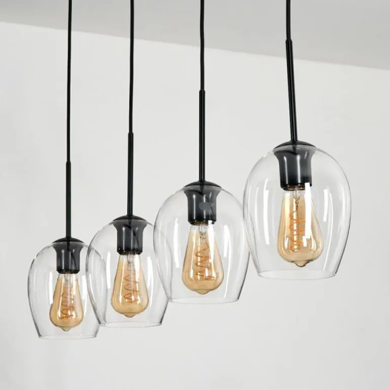 Vevino Suspension Noir, 4 lumières