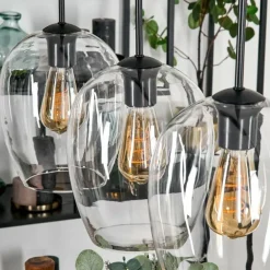 Vevino Suspension Noir, 4 lumières