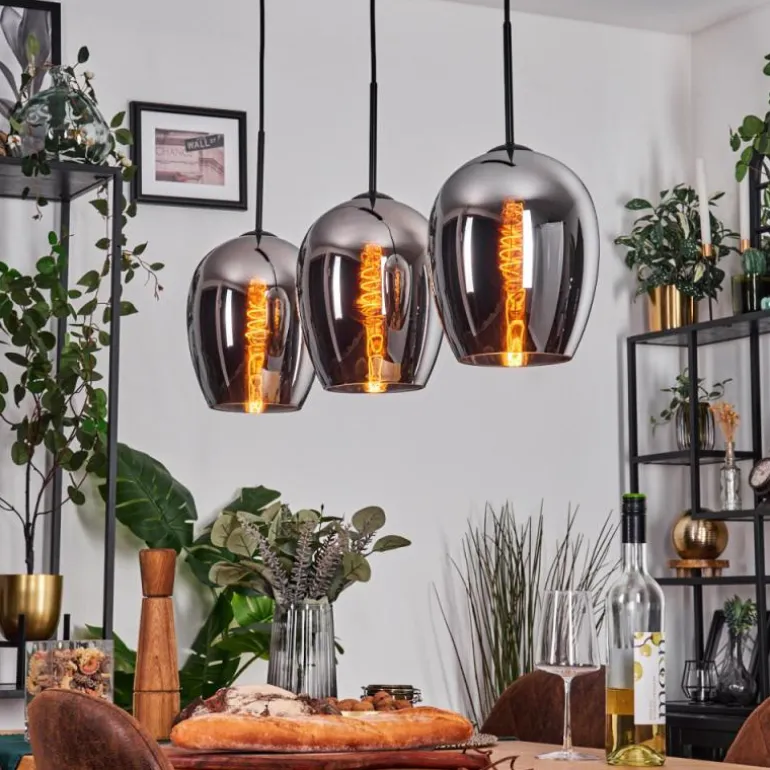 Vevino Suspension Noir, 3 lumières