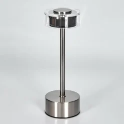 Viada Lampe de bureau, Lampe à poser LED Chrome, Nickel mat, 1 lumière