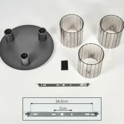 Vireda Plafonnier Anthracite, 3 lumières