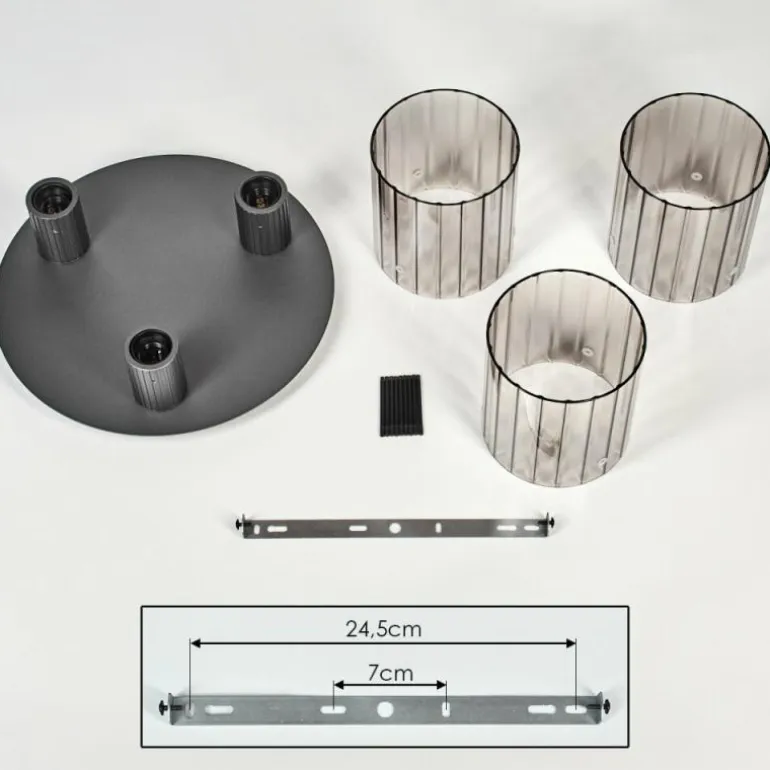 Vireda Plafonnier Anthracite, 3 lumières
