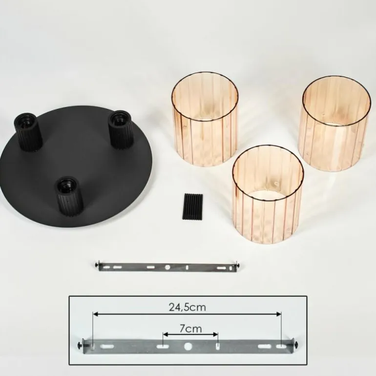 Vireda Plafonnier Noir, 3 lumières