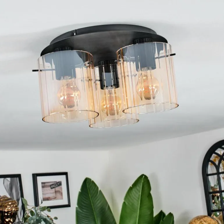 Vireda Plafonnier Noir, 3 lumières