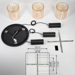 Vireda Suspension, Suspension Anthracite, 3 lumières