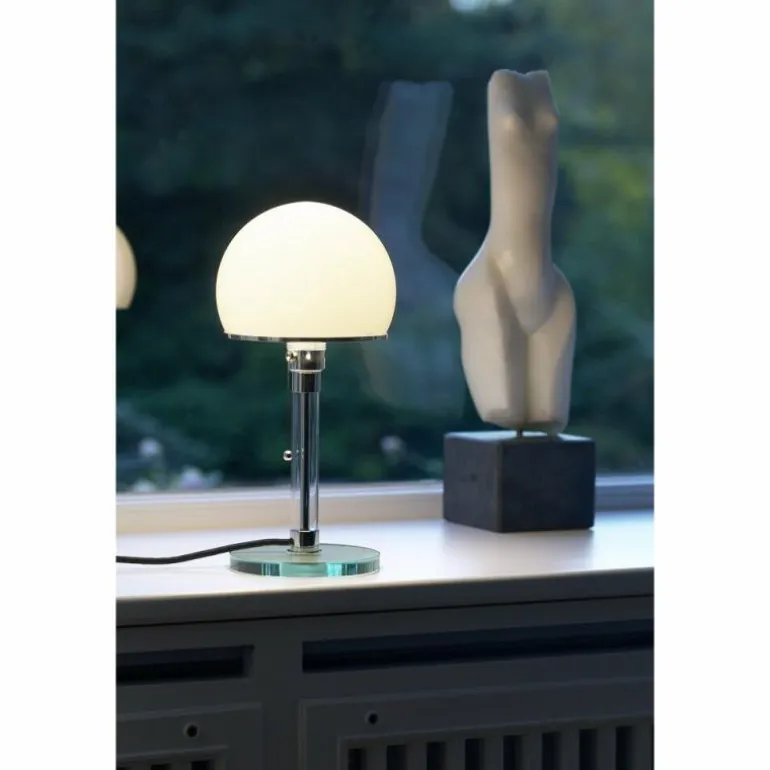 Wagenfeld 24 Tecnolumen Lampe à poser Nickel mat, Transparent, 1 lumière