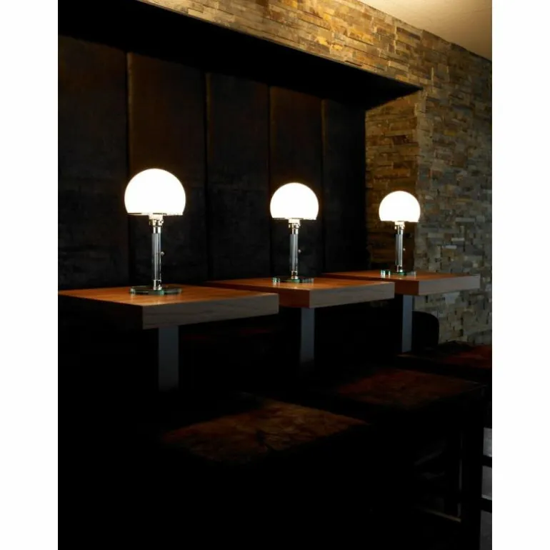 Wagenfeld 24 Tecnolumen Lampe à poser Nickel mat, Transparent, 1 lumière