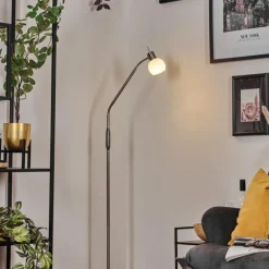 Warga Boule lumineuse, Lampadaire Nickel mat, 1 lumière