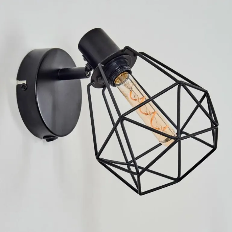 Yaak Applique murale Noir, 1 lumière