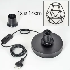 Yaak Lampe à poser Noir, 1 lumière