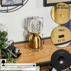 Yngered Lampe à poser LED Laiton, 1 lumière