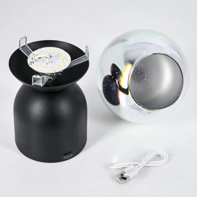 Yngered Lampe à poser LED Noir, 1 lumière