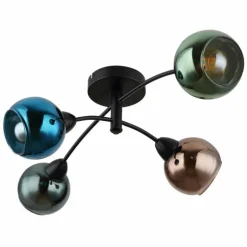 Zarlona Plafonnier Luminaires Globo Lighting Noir, 4 lumières