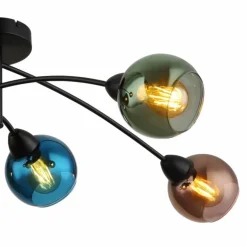 Zarlona Plafonnier Luminaires Globo Lighting Noir, 6 lumières