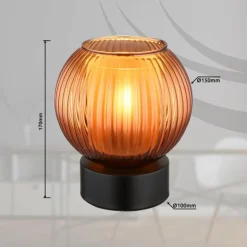 Zumba Lampe à poser Luminaires Globo Lighting Noir, 1 lumière